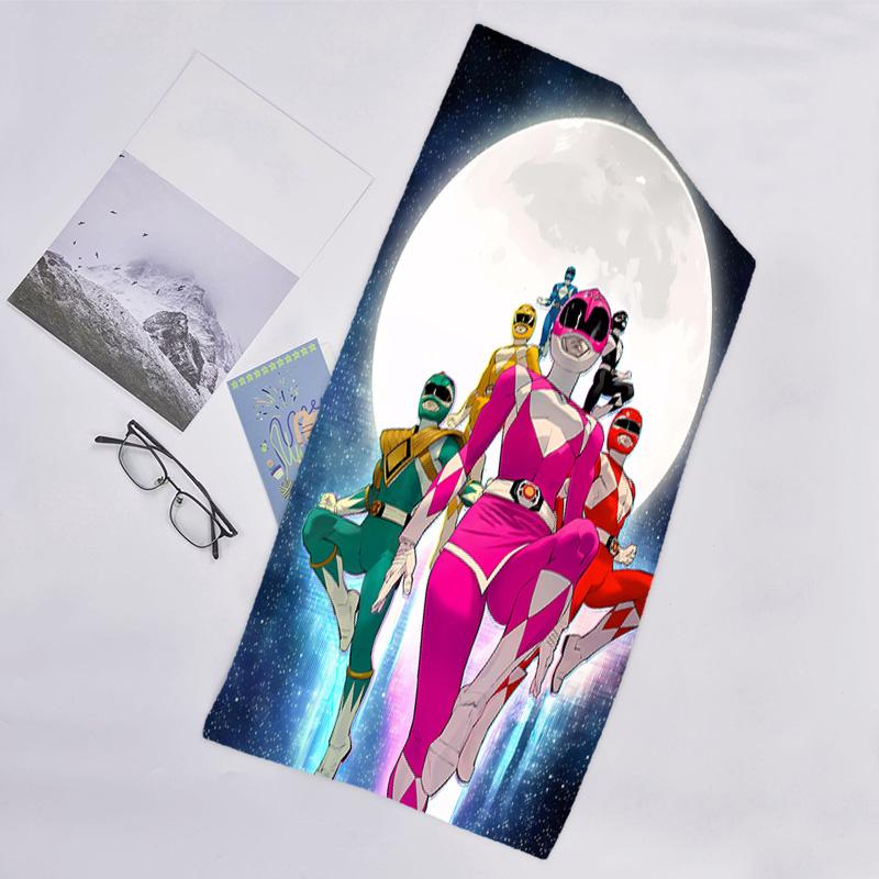 1pc Mighty Morphin Power Rangers1 Beach Towel, Beach and Seaside Swimming Pool Equipment, Fashion Pattern, Rectangular, Travel Essentials