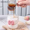 2/4/6 st Båge Vintage Vågigt Glas 350ml Dekorativ Iskaffekopp för Juice Öl Dryck Vatten Dessert Kaffekopp med Båge