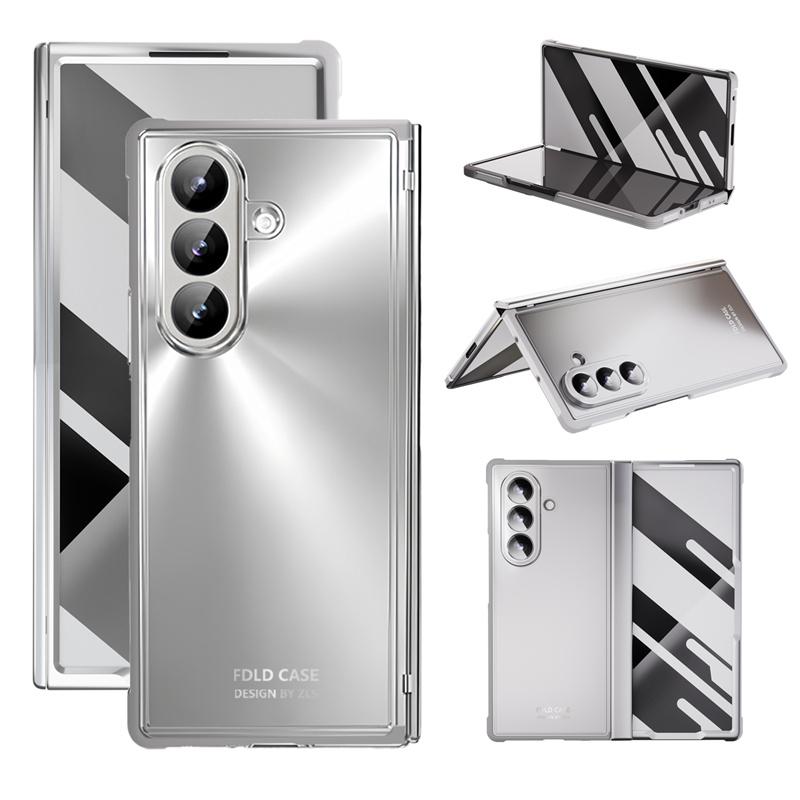 

Для Samsung Galaxy Z Fold 7 5G Электроокрашенный Чехол для Телефона с Четырьмя Углами-подушками Безопасности, Защитой от Падений, Шарниром, Пленка для Защиты Экрана, Ударопрочная Крышка For Galaxy Z Fold 7