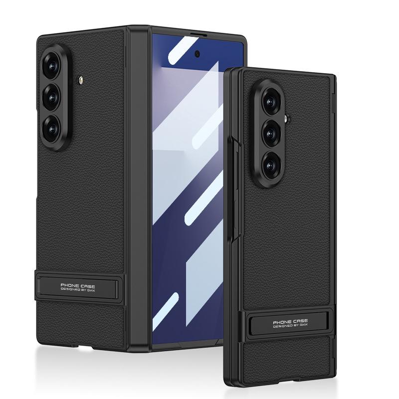 New Model Suitable for Samsung Z Fold7 Mobile Phone Case Magnetic Hinge Triumphal Leather Bracket Shell Film Full Inclusive Protective Case