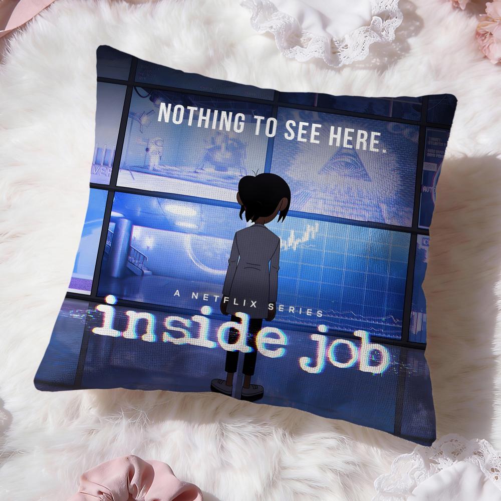 Anime I-Inside JobS Cushion Cover Premium Comfort Reversible Pillow Cove -Two in One Design for Any Room & Car Interior
