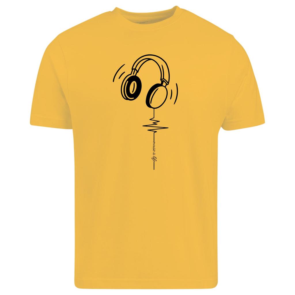 Music Is Life TShirt Headphone Cool Music Mens Tracksuit Summer Crew Neck Pullover Cotton Casual Sportswear ShortSleeve Tops