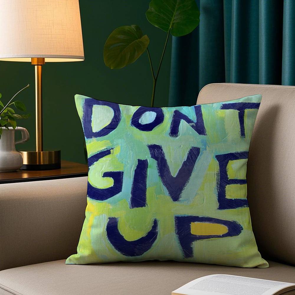 Fashion Colorful Letter Pillow Case Plush Fabric Soft Pillowcase Double Sided Print Sofa Cushion Cover Throw