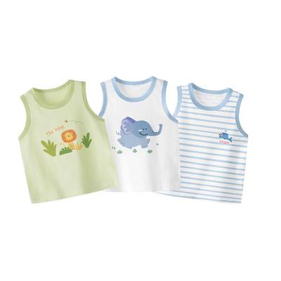 3er-Pack Baby Sommer-Westen aus Bambus-Baumwolle, ärmellos, mit V-Ausschnitt
