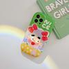 Doodle Nice Girl Love Flower Silicone Soft Shockproof Phone Case For Iphone 12 13 11 Pro Max Promax Cute Ins Cartoon Back Cover