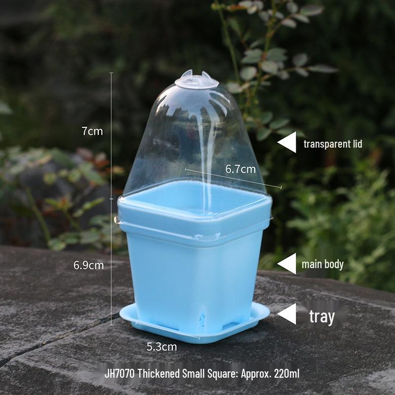 Thickened Black Square Succulent Pot - Breathable Plastic Planter for Seedlings and Lithops