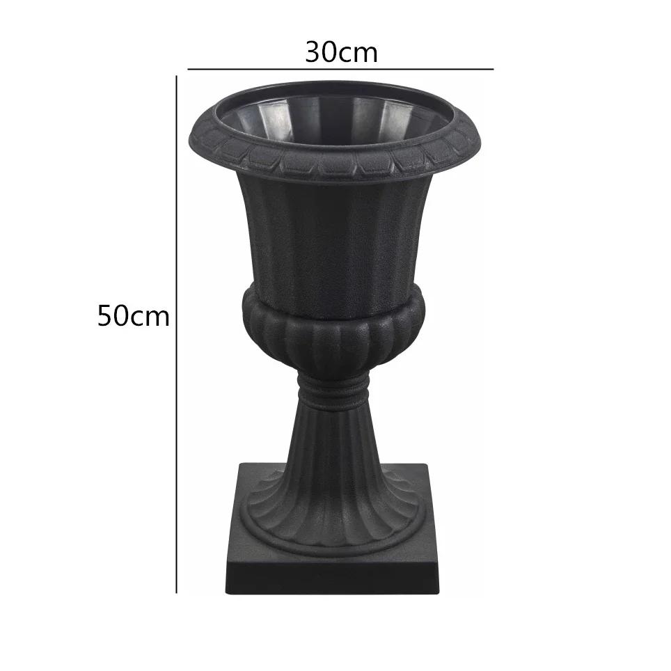 Black White Plastic Vase Wedding Stage Large Vase Decoration Home Furnishings Garden Balcony Courtyard Flower Pot Ornaments