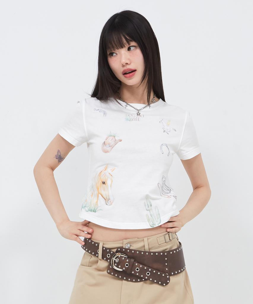 Sekeondeusolteu Pony Archive T-Shirt (White)