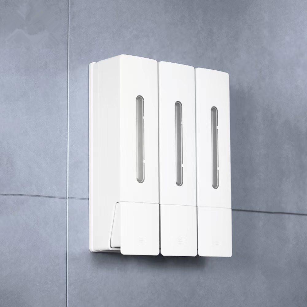 Wall-Mounted Punch-Free Soap & Shampoo Dispenser for Bathrooms