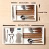 Adjustable Flatware Tray Cutlery Holder Silverware Drawer Organizer Expandable Cutlery Organizer Utensil Tray For Kitchen