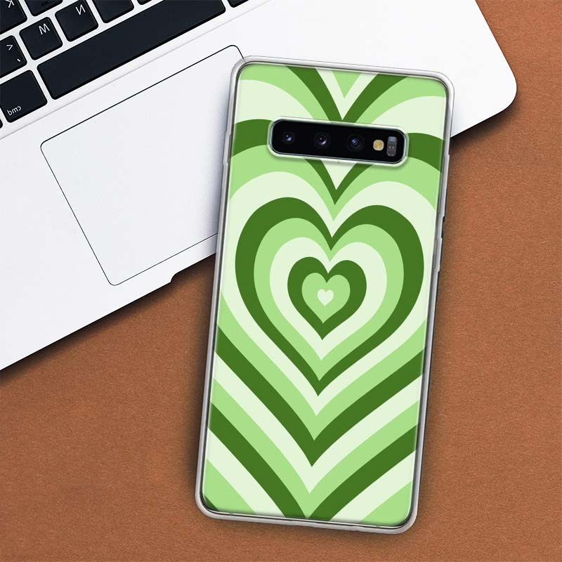 Fashion Purple Heart Swirl Circle Phone Case For Samsung Galaxy M21 M12 M31S M32 M51 M52 Note 20 Ulte 10 Plus 9 8 J4 J6 + J8 M11