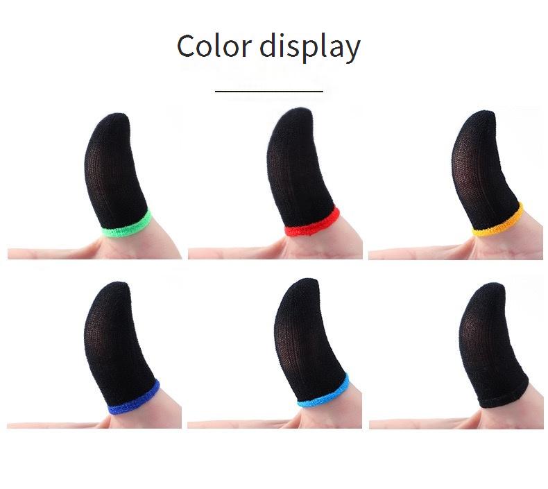 Pár pro PUBG Gaming Návlek na prsty Prodyšné Konečky prstů Odolné proti potu Protiskluzový kryt na konečky prstů Rukavice na palce pro mobilní hru