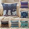 Klassische Strick-Britisches Muster FFair Isle Kissenbezug Kissenhülle Staubmilbenfrei Wohnzimmer Sofa Dekor Kissen Raum