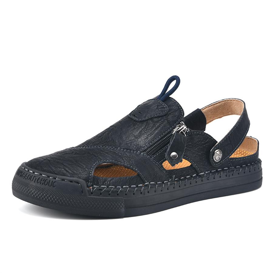 Fashion 2025 Casual Men Sandals Covered Toe Summer Beach Shoes Breathable Hole Sneakers Outdoor Quick Drying Casual Sandals Big Size 48