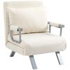Convertible Armchair/Sofa Bed, 1-Seater, Removable Cover, High, Cushion, Legs, Armrests