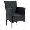 vidaXL Garden Dining Chairs 4 Pcs. Poly Rattan Black