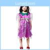 Encantador Vestido de Fada Roxo Para Meninas Apresentando Design Mágico Violeta Para Festas