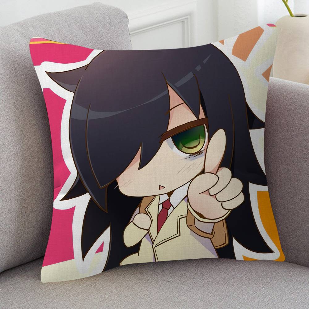 Anime Watamote Game For Cartoon Print Peripheral Pillow Case Cushion Cover Home Decor Birthday Gift Pillowcover