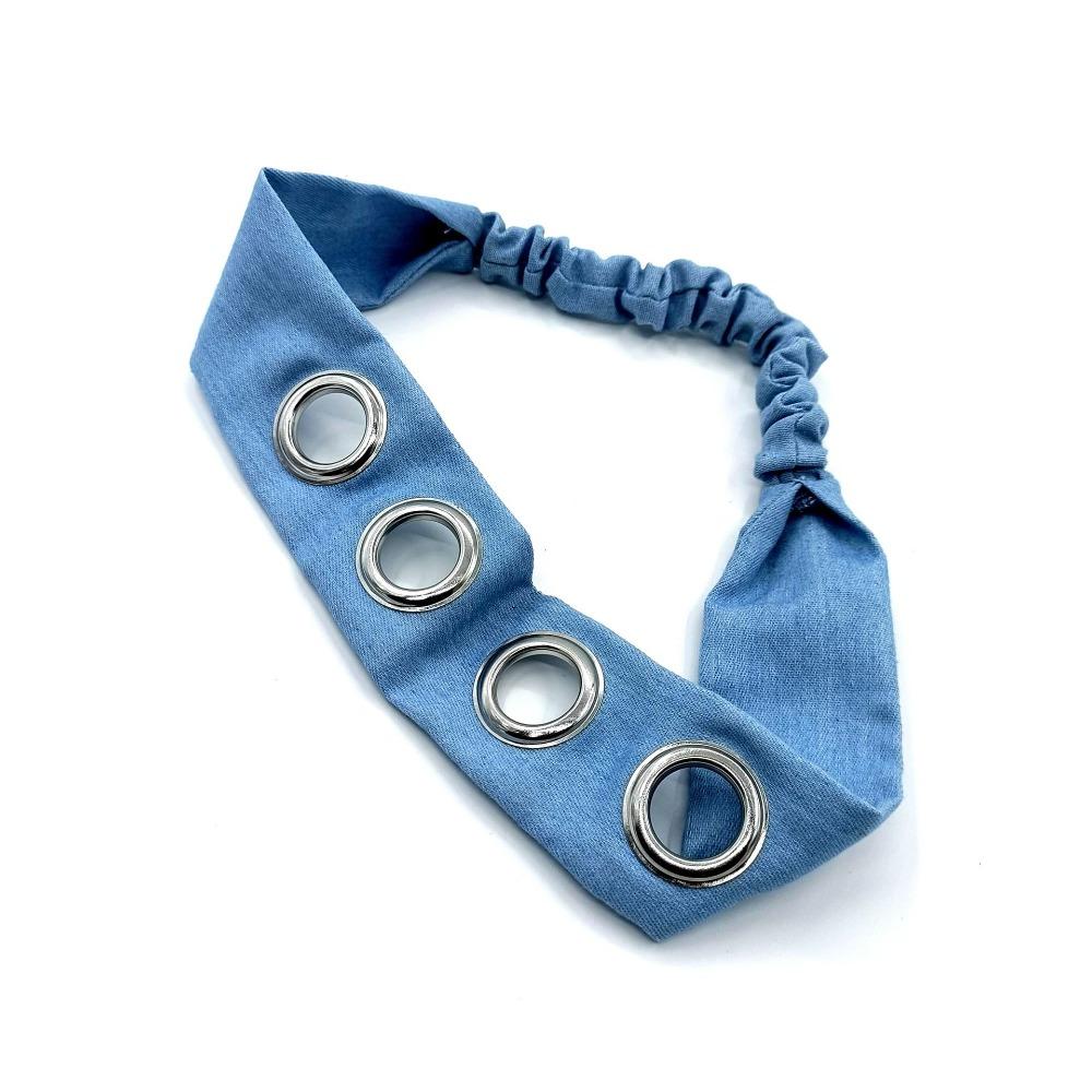 Metal Punk Headwrap with Eyelets Steampunk Grunge Style Headbands  Girls