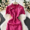 Summer Women Elegant Luxury Embroidery Flower Lace Slim Bodycon Long Maxi Party Fishtail Dresses for Girl Graduation