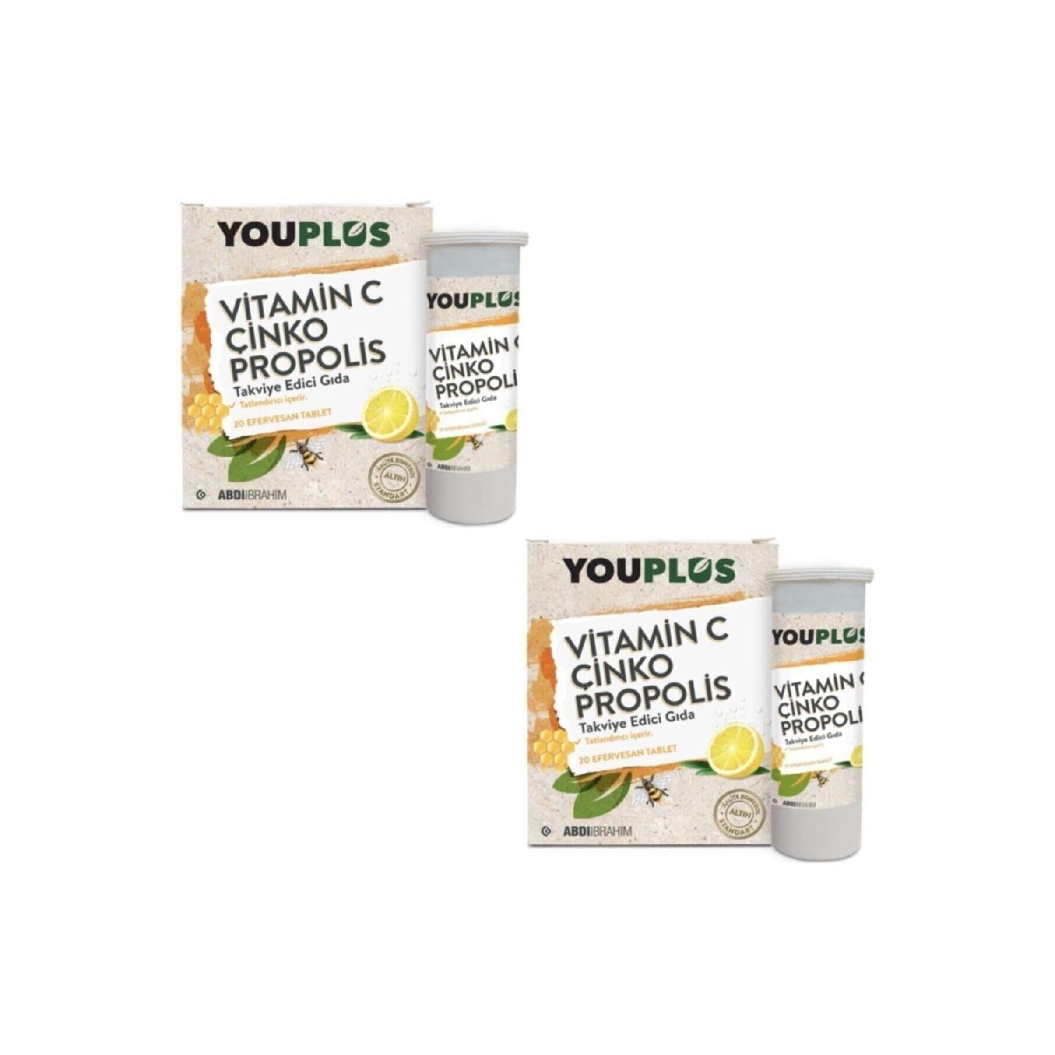 

Youplus Vitamin C, Zinc, Propolis Effervescent Tablet 2 Pieces