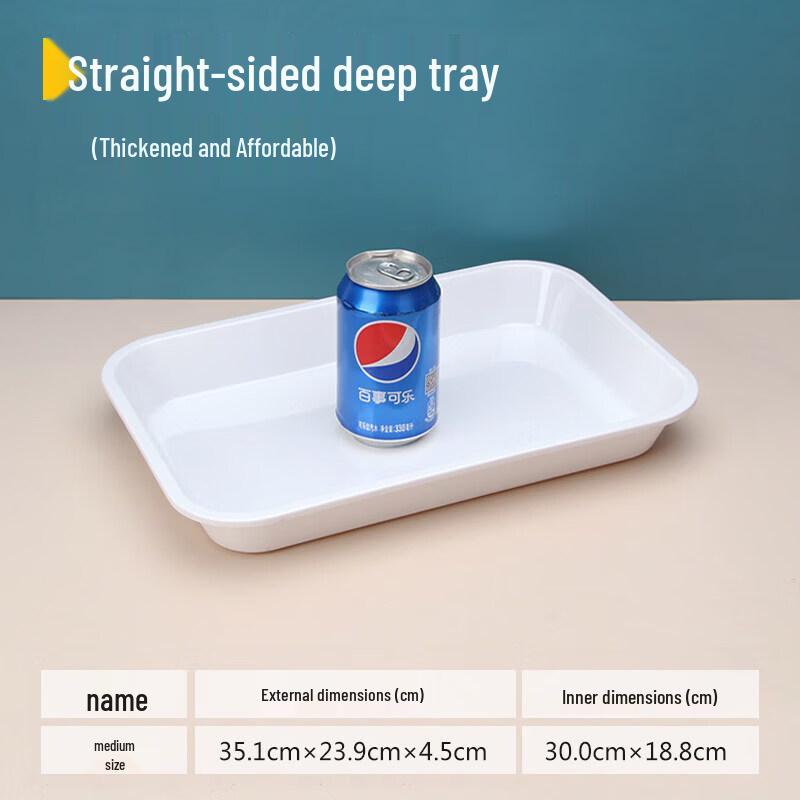 White Melamine Rectangular Serving Tray
