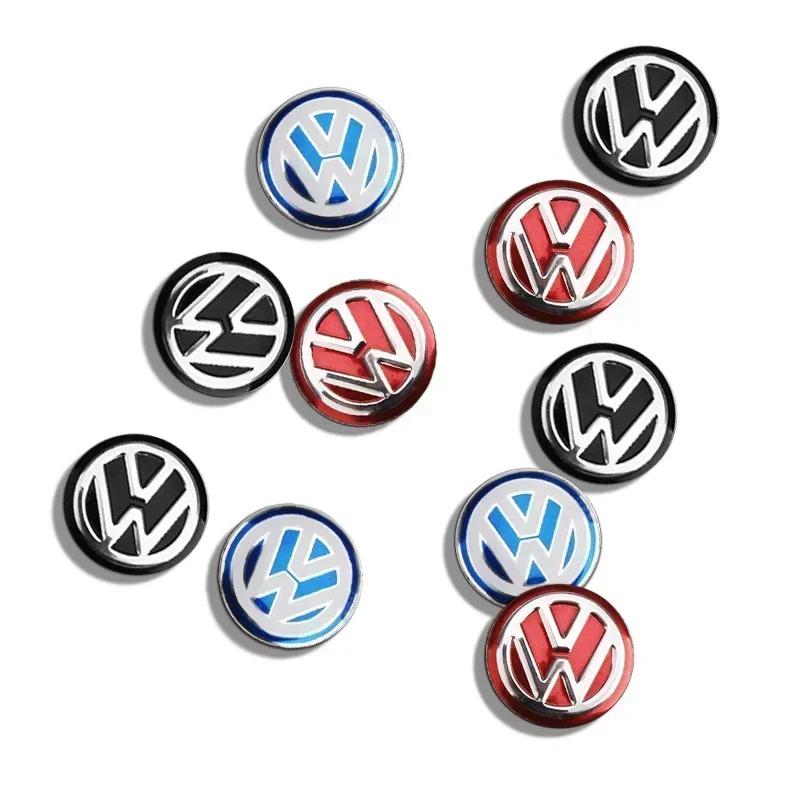VW 2/5/10Pc 14mm Car Key Emblem Stickers Auto Control Key Logo Decals For Volkswagen VW GTI Golf Passat B6 Jetta Touran CADDY Rline EN1