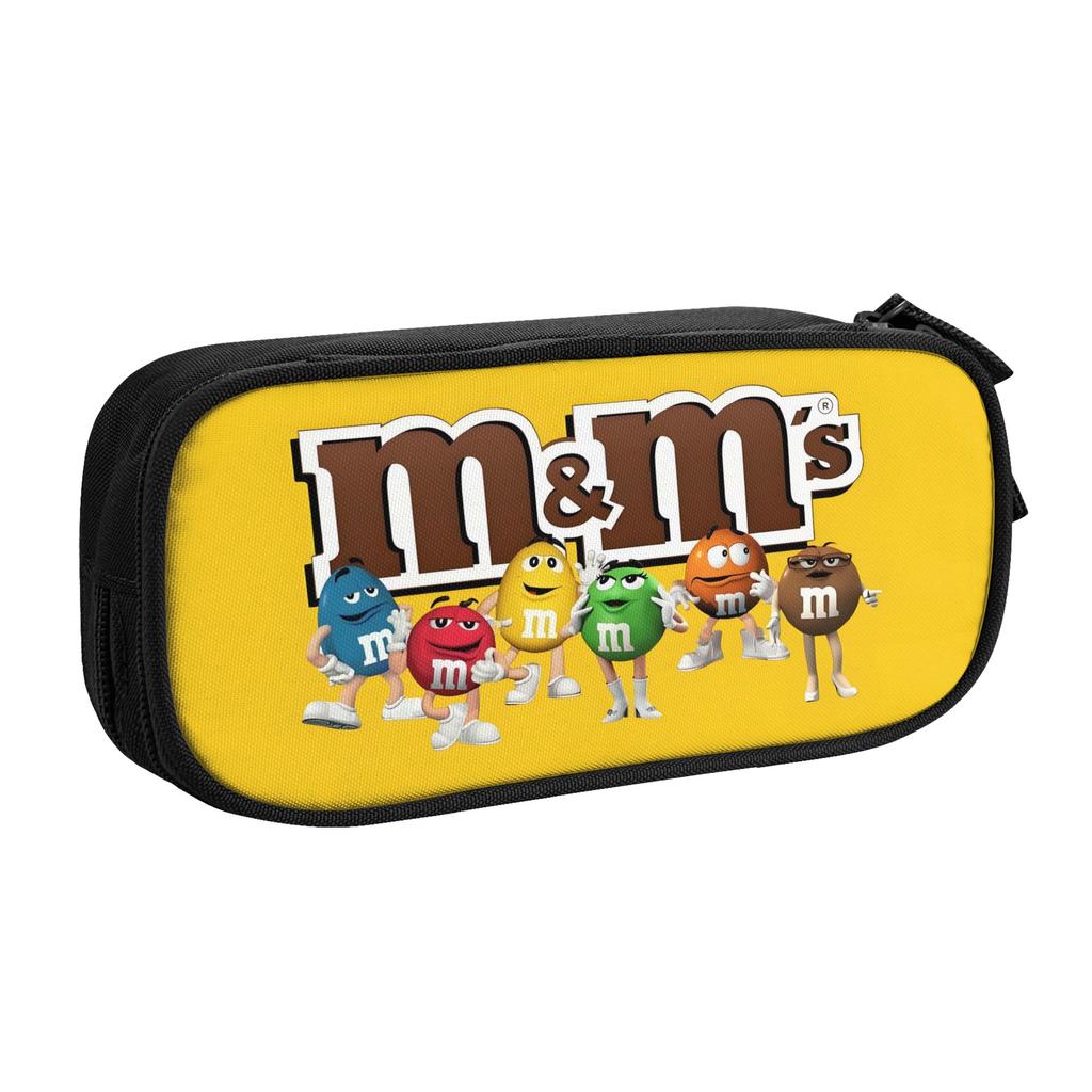 M-&-M-S Chocolate School Pencil Case Girls Boys Big Capacity Funny Candy Meme Pencil Box Students Stationery