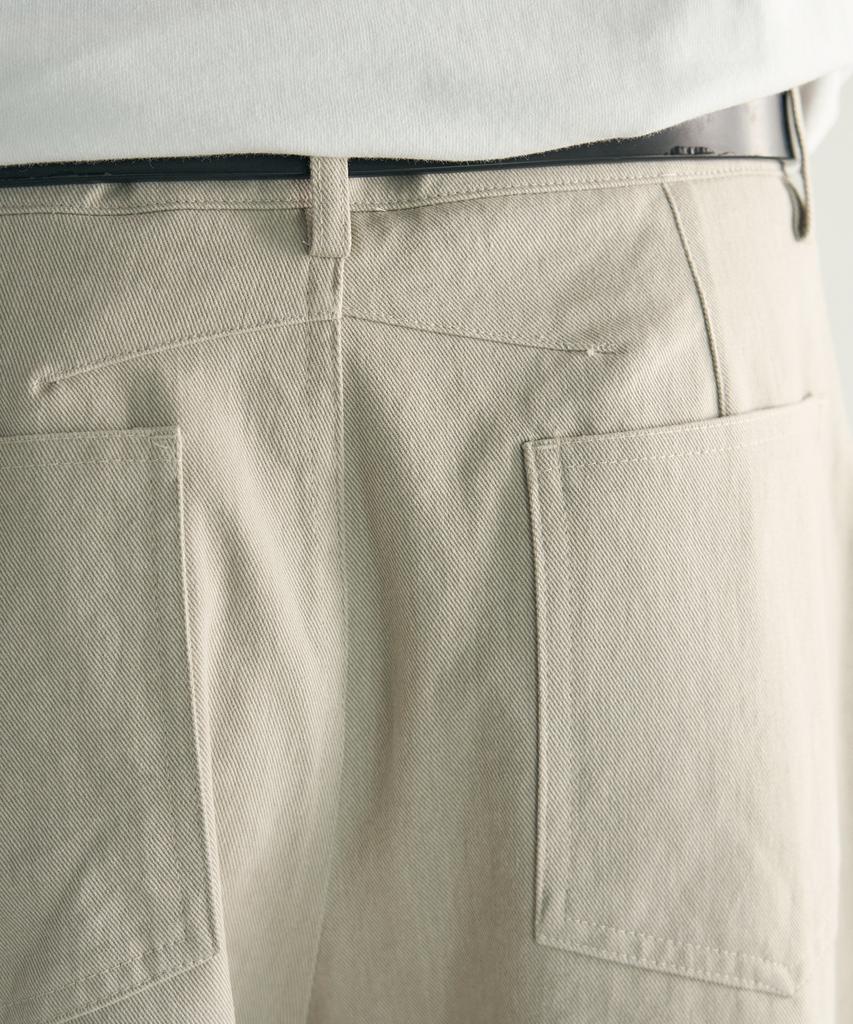ROTEMBER Arc Flow Curved Dart Pants [Light Beige]