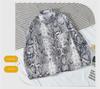 Korean Dark Mourning Snake Pattern Long Sleeve Shirt for Men - Spring/Autumn 2020