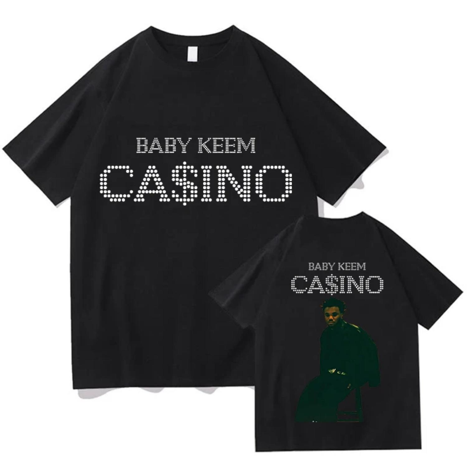 

Baby Keem CA$INO CASINO 2026 Album T-shirts Men and Women Summer Cotton Clothing Casual Fashion Round Neck Short Sleeved Tee S разноцветный