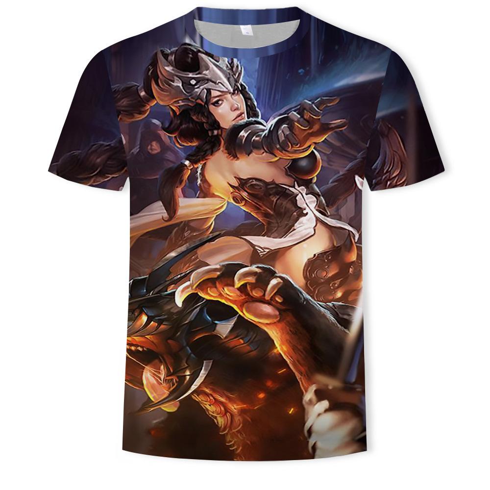 Summer Round Neck T-shirt Men's Game IP Short Sleeve Women Teenager Clothes Quick-drying Top