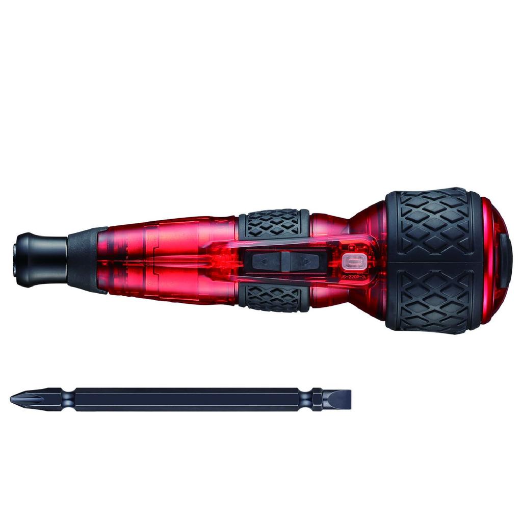 VESSEL Electric Ball Grip Plus Limited Edition Color Includes 1 Screwdriver, Galaxy, 3-Mode Switching, (Red), Bit, 220USB-P1GRE