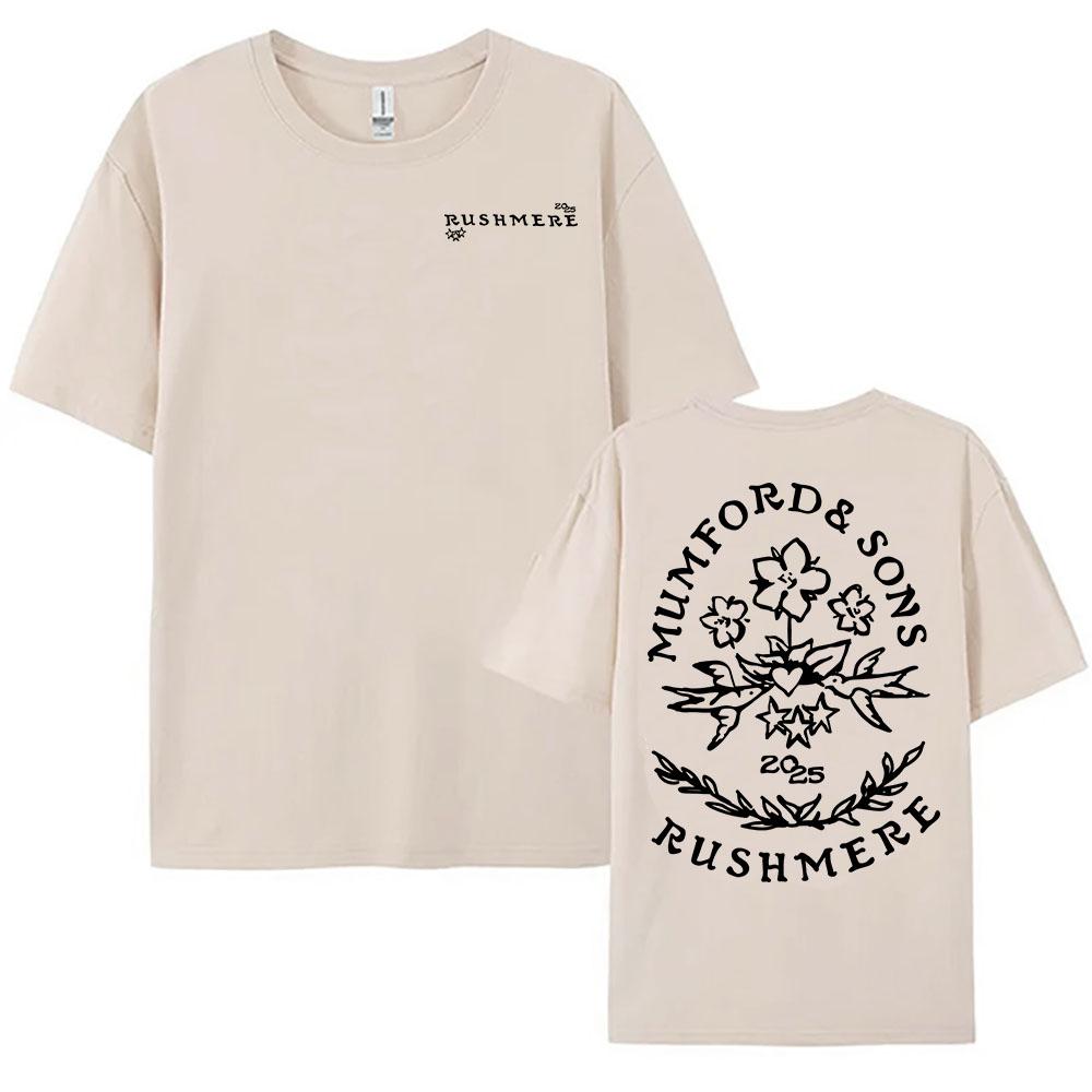 RUSHMERE Album 2025 Tricou Grafic Trupa Folk Rock Mumford & Sons Imprimeu Tricouri Bumbac Bărbați Femei Tricouri de Vară Tricouri Hip Hop