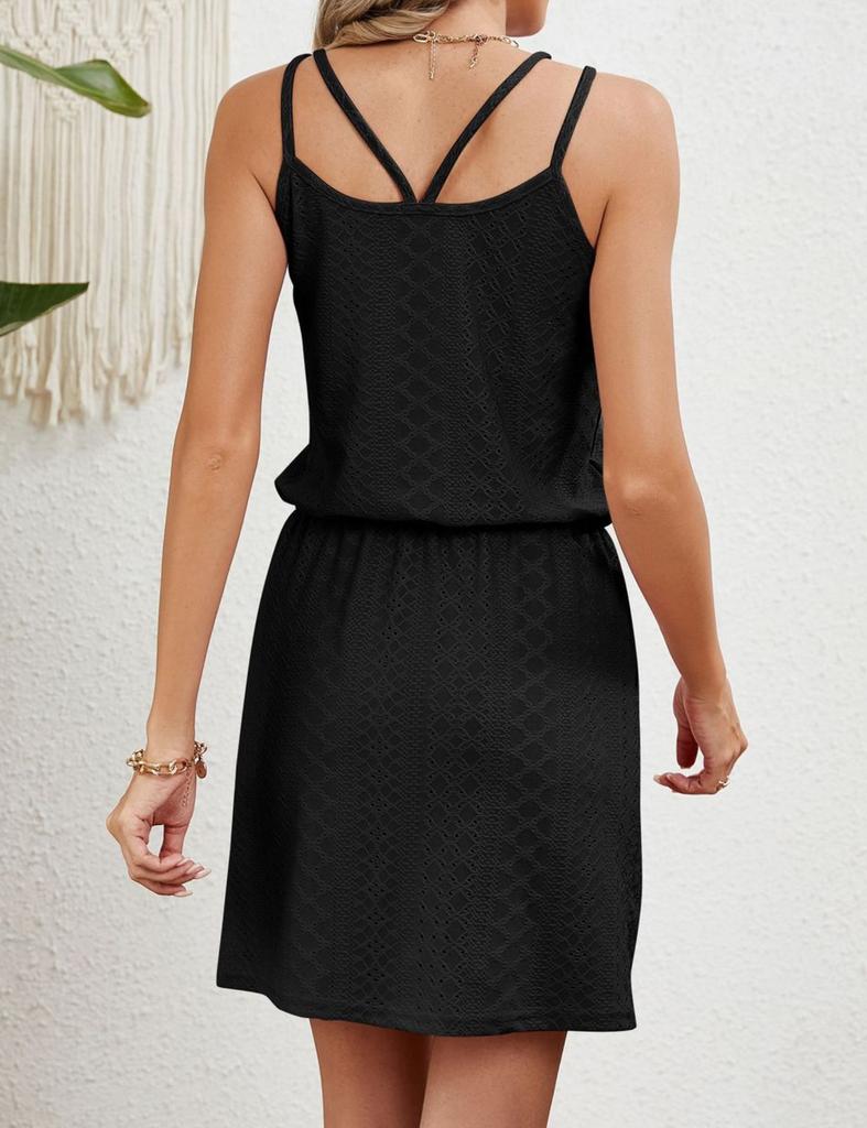 Women Solid Casual Strap Dresses