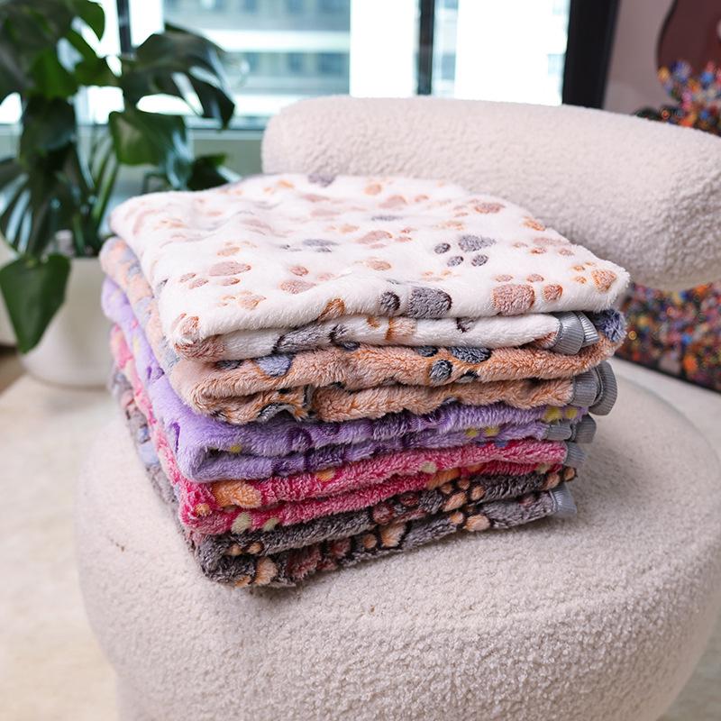 Coral Fleece Dog and Cat Blanket & Bed Mat - Warm Pet Supplies