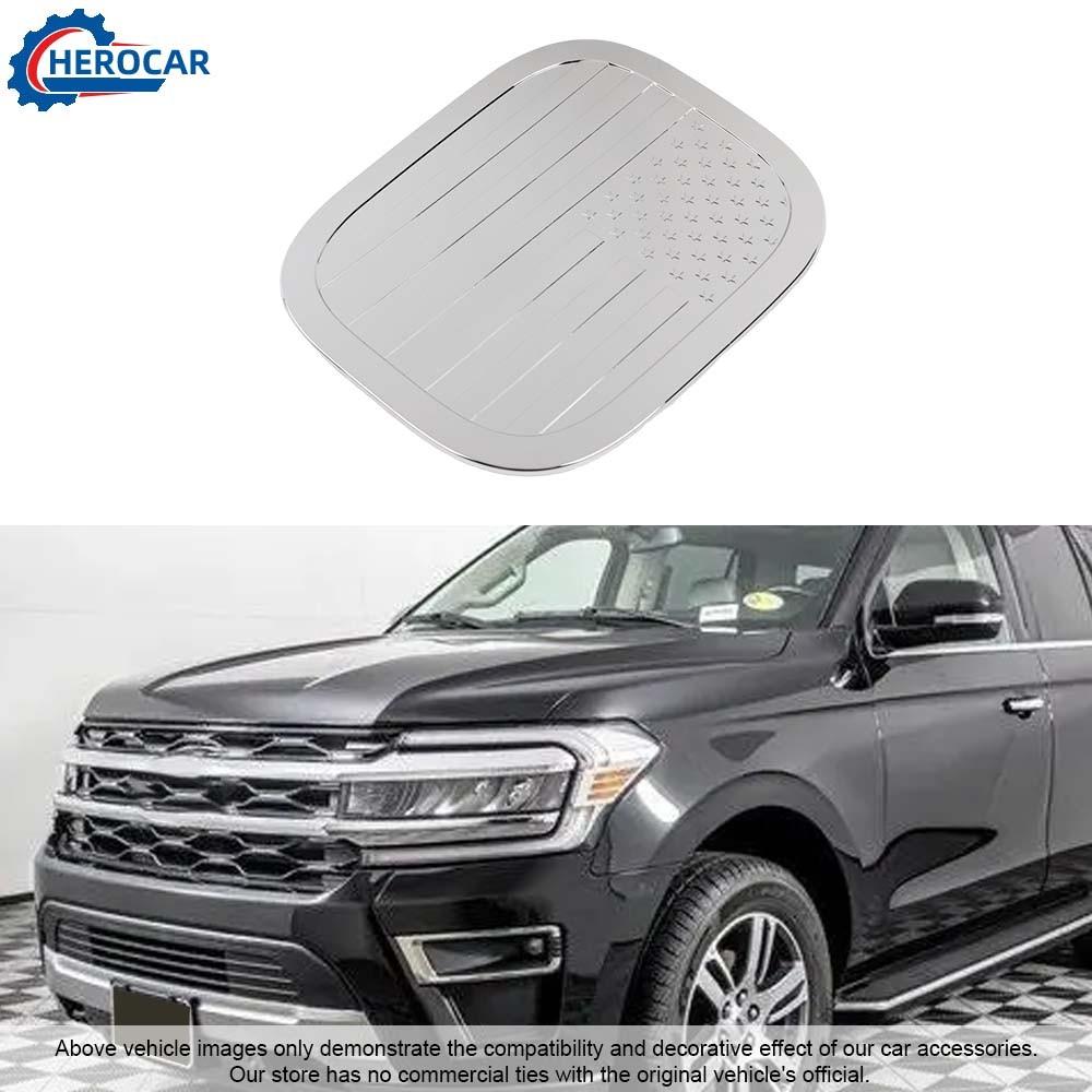 For 22-24 Ford Expedition Chrome Gas Fuel Filler Door Tank Cap Cover Decor TRIM