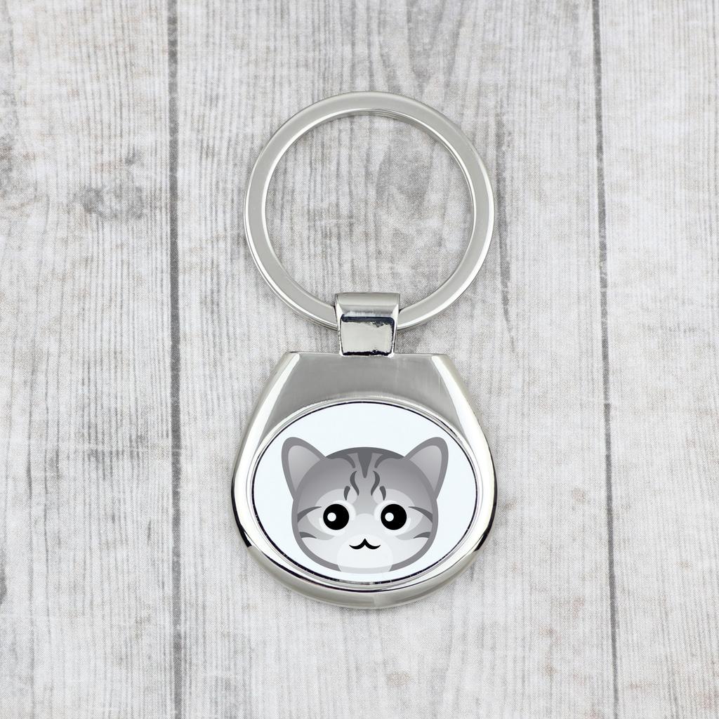 Egyptian Mau Cat - Keychain Keychain for Keys by Art-Dog Brand