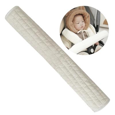 Housse de barre de poussette, housse de poignée en tissu de coton pour poussette de bébé, housse de main courante