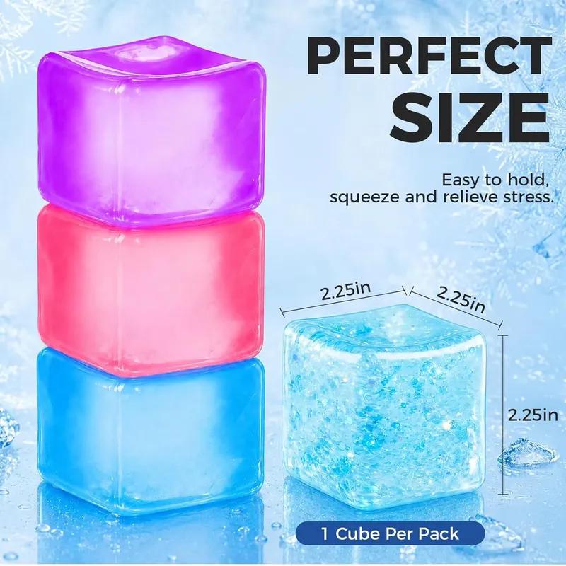 Ice Cube Squishy Fidget Toy For Stress Relief Anxiety Reduction Focus Enhancement Calming Sensory Play Slow Rising Squeeze
