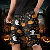 Men's Halloween Multi Pocket Cargo Shorts with Drawstring Waist Lightweight Breathable Casual Outdoor Shorts for Summer