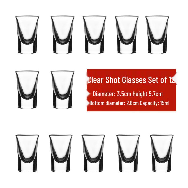 

15ml Mini Bullet Shot Glasses (12-Pack)