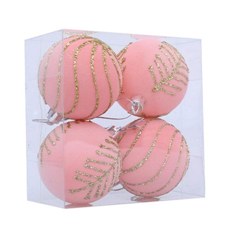 Flocking Sphere Ornaments For Christmas Tree Colorful Decorative Ball Perfect For Holiday Festival Atmosphere