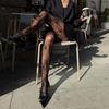 Women Fashion Flower Jacquard Pantyhose Sexy Lace Floral Fishnet Tights Elastic Hollowed Mesh Tights Hosiery Street Wear