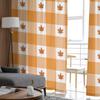 Herbst Ahornblatt Orange Gitter Tüll Vorhänge für Wohnzimmer Gardinen für Schlafzimmer Küche Fenster Vorhang