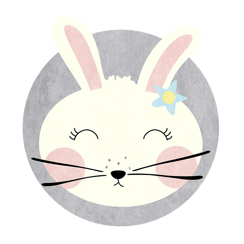 Cartoon Style Bedroom Decor Round Carpet Thick Plush Carpets for Living Room Anti-slip Bedside Floor Mat Fluffy Soft Lounge Rug