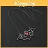 Gruseliger Schmuck Fledermaus Anhänger Halskette Mit Kristall Für Halloween Party Wear