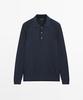 Masimodutti Cotton Blend Knit Polo Sweater