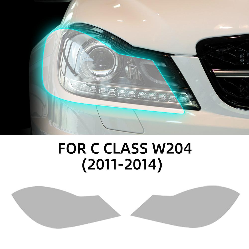For Mercedes Benz AMG C Class W204 C63 2011 2012-14 Invisible Car Wrap TPU Film Protective Layer Scratch Resistant Accessories. Clear Headlights