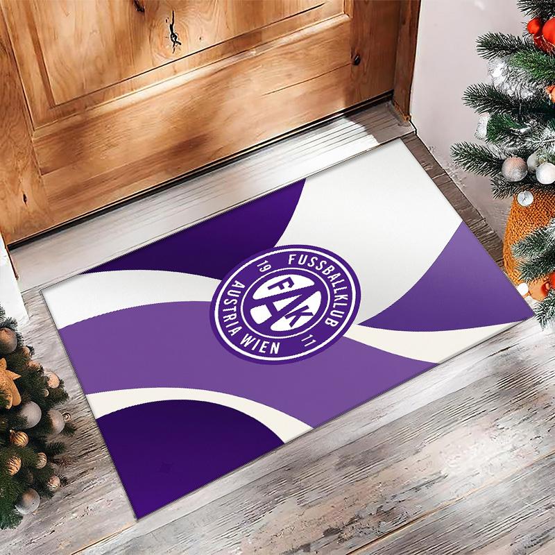 Austria Wien FC Soccer Football Pattern Soft Area Rug Non Slip Indoor Floor Carpet Sports Decor Mat for Bedroom